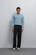 Antioch Blue Textured Men's Sweater