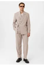 Antioch Taş Kuşaklı Relax Fit Erkek Blazer Ceket