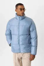 Antioch Bebe Blue Stand-Up Collar Rubber Padded Jacket
