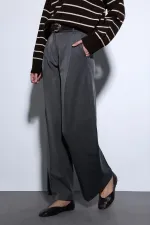 Antioch Antrasit Geniş Paça Kadın Pantolon