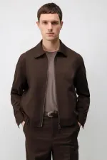 Antioch Koyu Kahve Bel Lastikli Erkek Mont