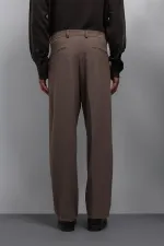 Antioch Mink Relax Fit Pleated Men's Trousers