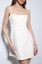 Robe à bretelles blanc cassé Antioch