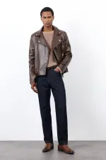 Veste de motard Antioch Coffee 100% cuir