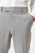 Antioch Grey Classic High-Waisted Men's Trousers