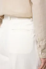 Antioch Ekru Yüksek Bel Pamuklu Erkek Pantolon