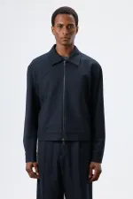 Antioch Lacivert Çizgili Mevsimlik Erkek Mont