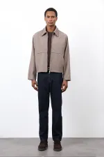 Antioch Koyu Vizon Regular Fit Dokulu Erkek Mont