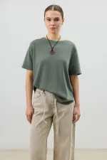 Antioch Haki Dökümlü Kadın T-Shirt