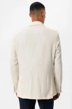 Antioch Beige Unlined Men's Blazer Jacket with Patch Pockets