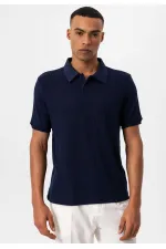 Antioch Lacivert Slim Fit Polo Yaka Erkek T-Shirt