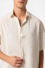 Antioch Taş Kısa Kollu Oversize Erkek Gömlek