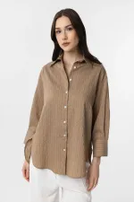 Antioch Camel Striped Women's Shirt