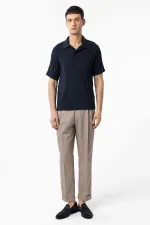 Antioch Navy Regular Fit Polo Collar Men's T-Shirt