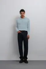 Pull Antioch Bebe bleu à col boutonné pour garçon