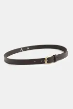Antioch Coffee Oval Buckle Men's Leather Belt