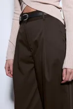 Antioch Açık Kahve Geniş Paça Kadın Pantolon