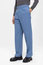 Antioch Blue High-Waisted Zip-Up Men's Trousers