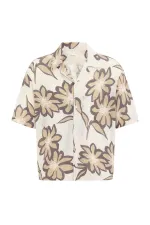 Antioch Beige Patterned Men's Shirt