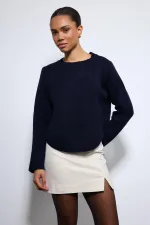 Antioch Lacivert Düğme Detaylı Triko Kazak