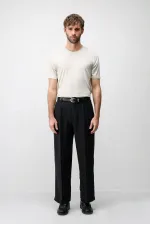 Antioch Black Lyocell Blend Men's Trousers