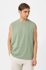 Antioch Haki Relaxed Fit Erkek Kolsuz T-Shirt