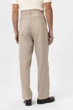 Antioch Beige Linen Blend Men's Baggy Pants