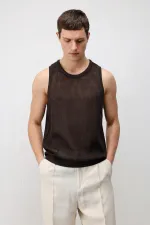 Débardeur homme en maille Antioch Coffee