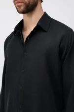 Antioch Black Technical Regular Fit Men's Shirt