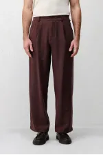 Antioch Bordo Lyocell Karışımlı Erkek Pantolon