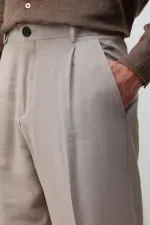 Pantalon homme Antioch en tissu modal beige