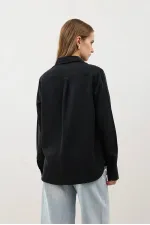 Antioch Siyah Premium Kadın Gömlek