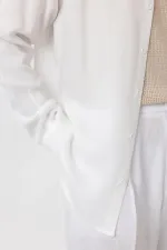 Antioch White Relax Fit Lyocell Fabric Men's Shirt