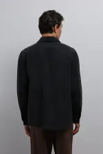 Antioch Black Technical Regular Fit Men's Shirt