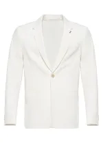 Antioch Beyaz Astarsız Tek Düğme Erkek Blazer Ceket Antioch Beyaz Astarsız Tek Düğme Erkek Blazer Ceket