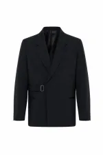 Antioch Koyu Lacivert Kuşaklı Relax Fit Erkek Blazer Ceket Antioch Koyu Lacivert Kuşaklı Relax Fit Erkek Blazer Ceket