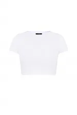 Antioch Beyaz Crop Kadın T-Shirt