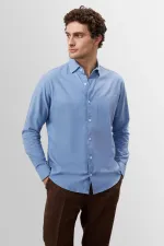 Antioch Blue Collar Button Detail 100% Linen Men's Shirt