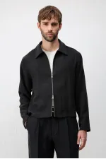 Veste d'été Antioch en mélange de lyocell noir