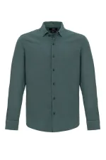 Antioch Green Linen Blend Men's Shirt