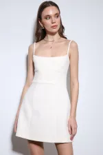 Robe à bretelles blanc cassé Antioch