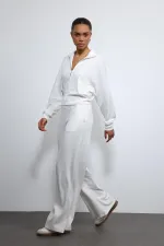 Ensemble de survêtement rayé à jambes larges Antioch Off-White