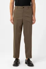 Antioch Khaki High Waist Straight Fit Men's Trousers