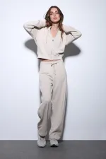 Sweat-shirt à capuche beige Antioch pour femme