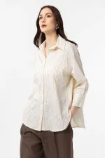 Antioch Off-White Striped Women's Shirt