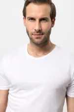 Antioch Off-White Crew Neck Slim Fit Men's T-Shirt