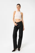 Débardeur court côtelé Antioch Ecru pour femme