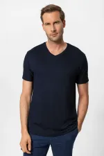 Antioch Navy Basic V-Neck Men's T-Shirt