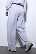 Pantalon de survêtement Antioch Grey Melange Basic à jambes droites pour femme