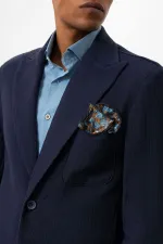 Antioch Navy Blue Unlined Men's Blazer Jacket with Patch Pockets